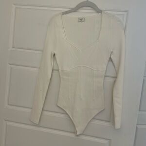 White body suit sweater!